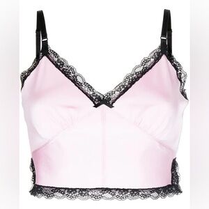 Alexander Wang Lace Trim Cropped Cami Top